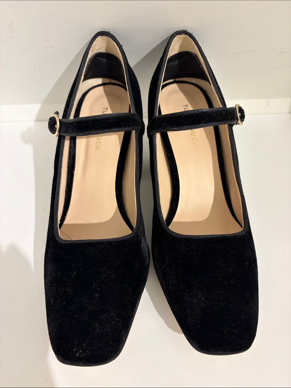 Tuckernuck Black Velvet Mary Jane 38.5